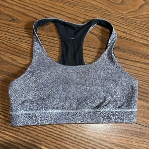 Lululemon Black and Gray Medium-Support Sports Bra
